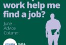 Graphic shows a silhouette of a person holding a file with the logo of Citizens Advice Hull & East Riding and the text: Can unpaid work help me find a job? June Advice Column