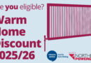 Image shows a silhouette of a radiator with the logos of Citizens Advice Hull & East Riding and Northern Powergrid with the words: Are you eligible? Warm Home Discount 2025/26