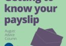 Graphic shows an envelope containing a document with the logo of Citizens Advice Hull & East Riding and the text: Getting to know your payslip August Advice Column