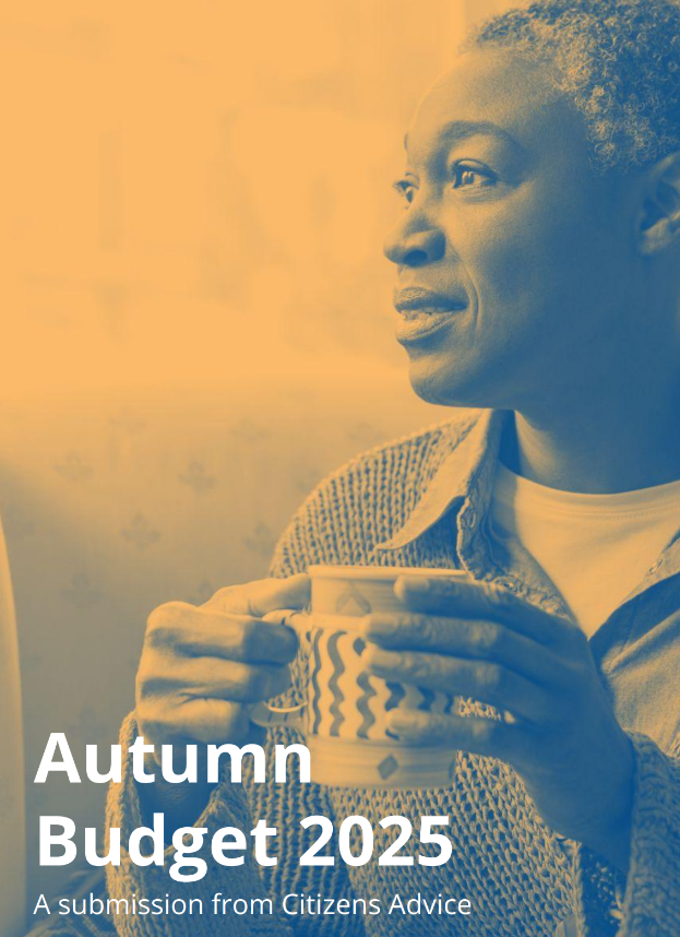 Cover of Citizens Advice Autumn Budget 2025 submission