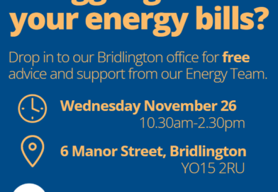 Drop in for free energy advice in Bridlington next week